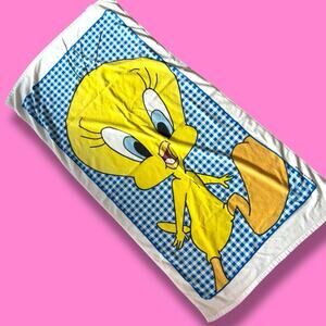 Vintage Tweety Bird Looney Tunes Cotton Beach Towel Y2K 2000